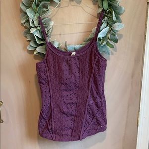 Free People Lace and Eyelet Tank